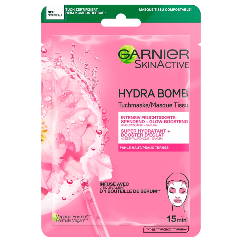 Garnier SkinActive Tuchmaske Hydra Bomb Sakura 1 Stück